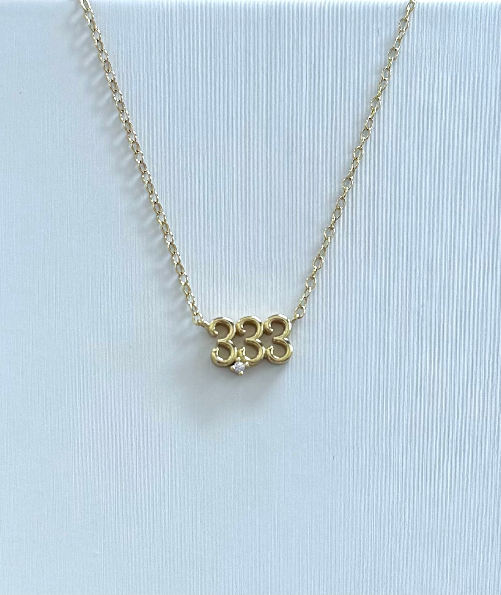 ZAYA COLLECTIVE - 333 CELESTE Angle Numbers Necklace