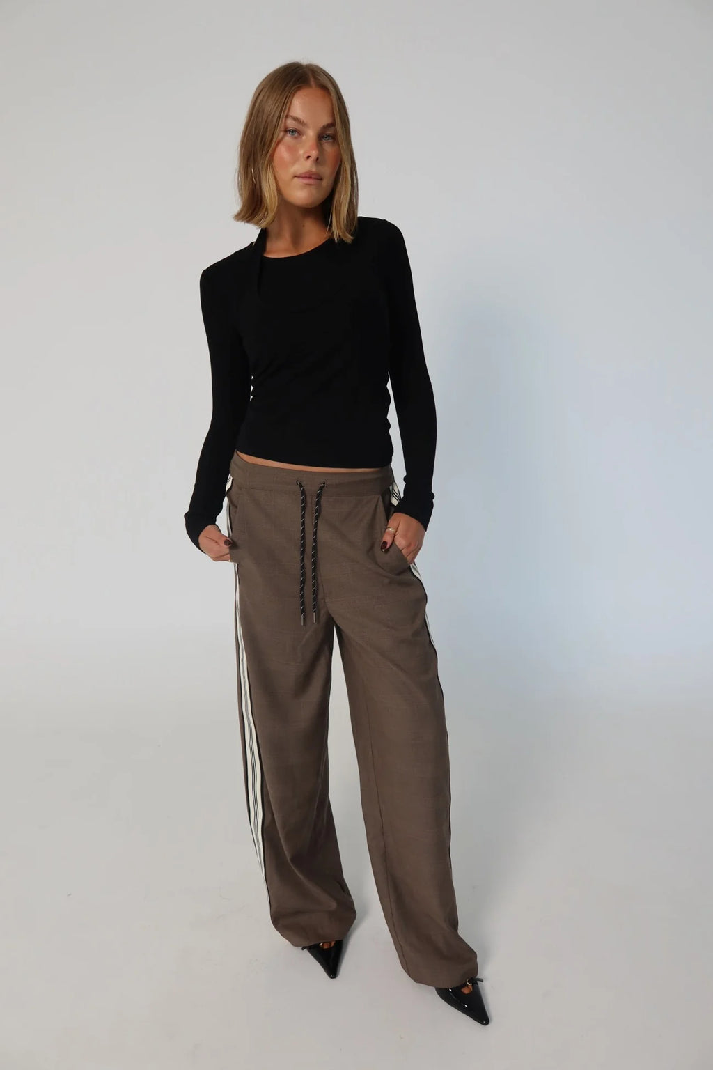 RAEF Josie Wide Leg Trouser - Yarn Dyed Check