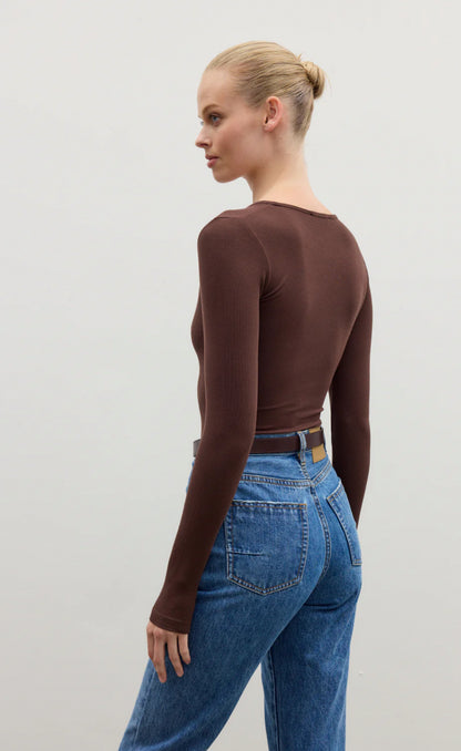 BAYSE Lara Bodysuit - Chocolate