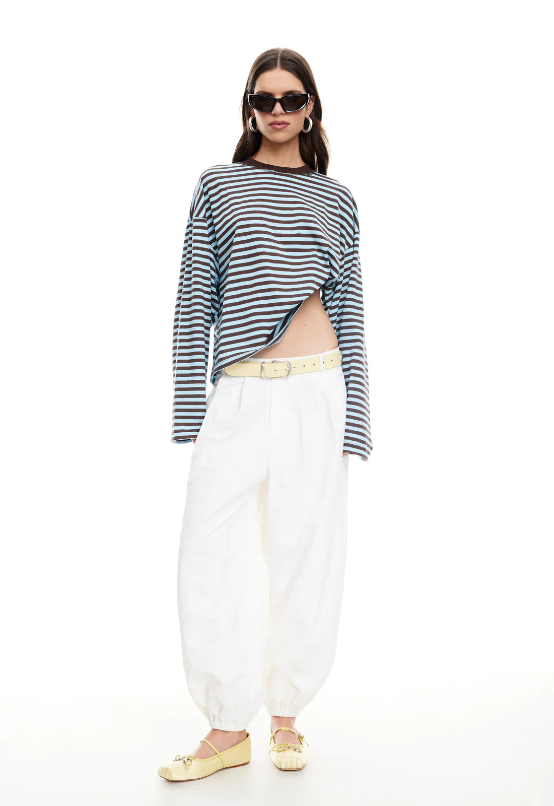 LIONESS Bloom Long Sleeve - Chocolate Sea Stripe