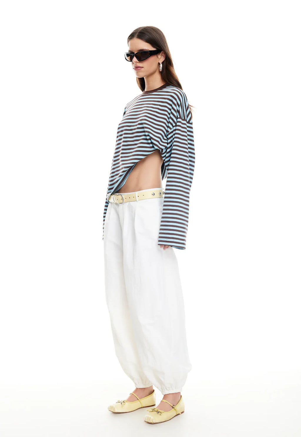 LIONESS Bloom Long Sleeve - Chocolate Sea Stripe