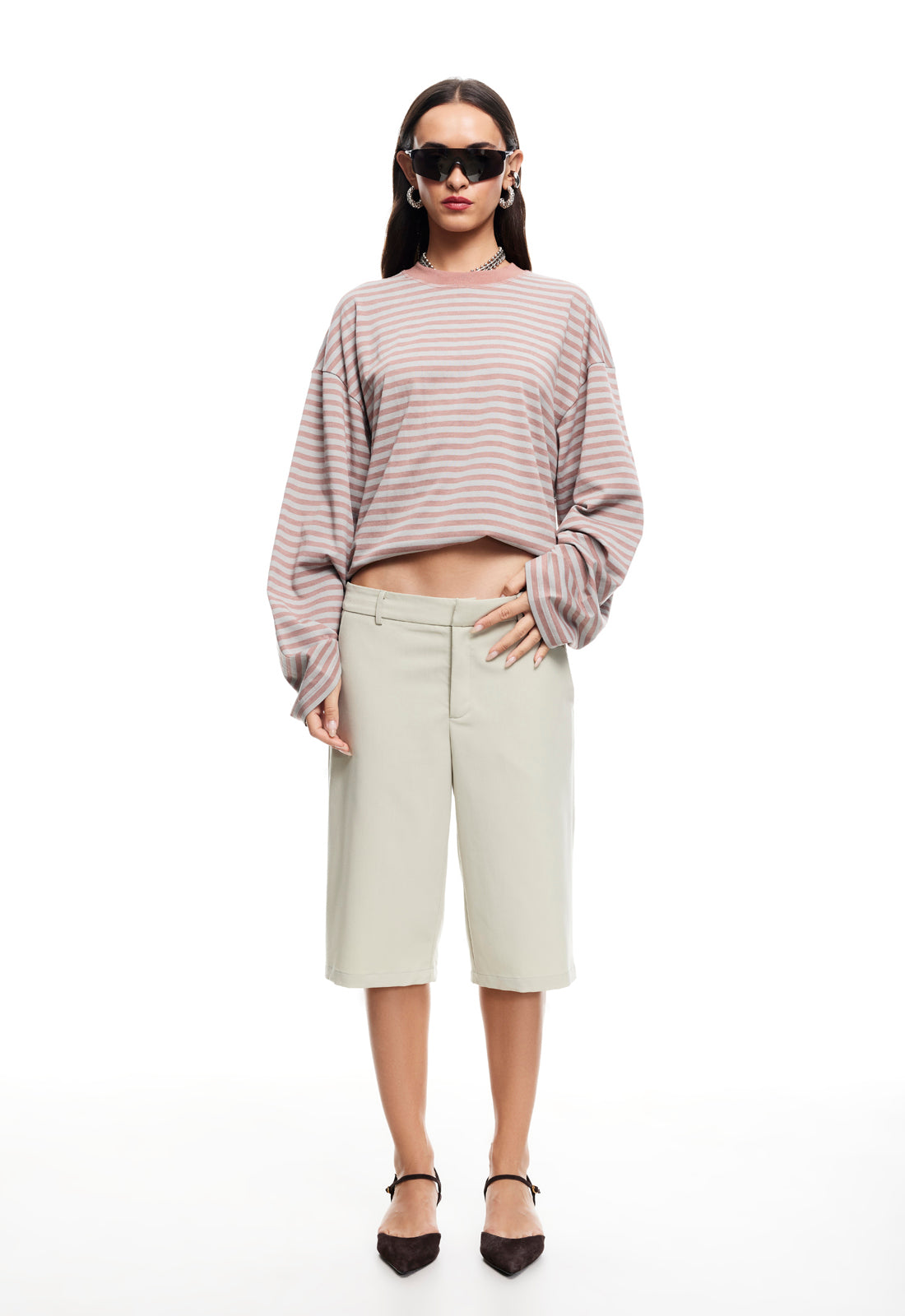 LIONESS Bloom Long Sleeve - Muted Pastels Stripe