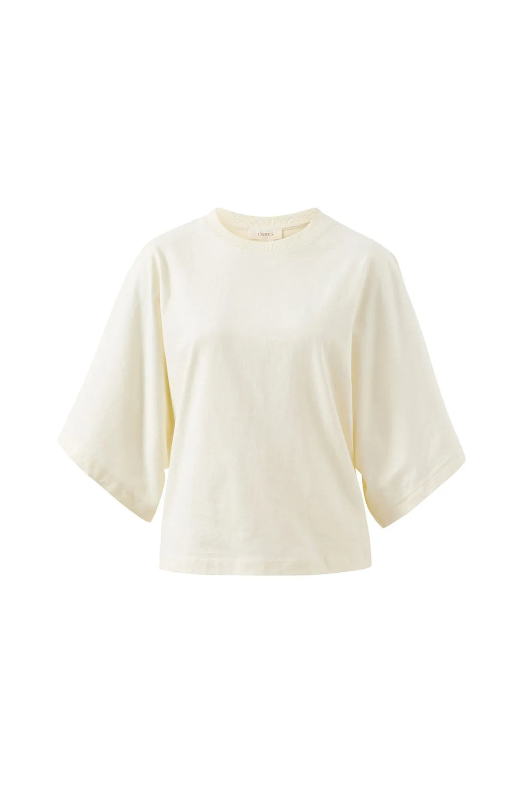CERES - LUCY RELAXED SLEEVE TEE/MILK