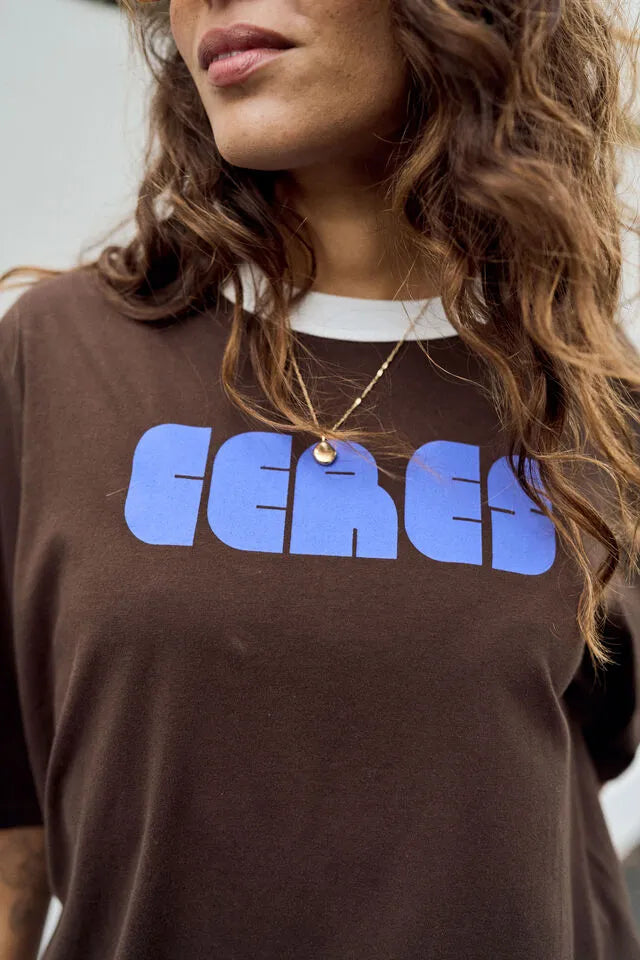 CERES - Luna Relaxed Tee/chocolate ceres abstract