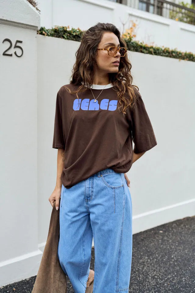 CERES - Luna Relaxed Tee/chocolate ceres abstract