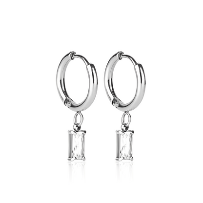 EVER Luxe Silver Drop Earrings