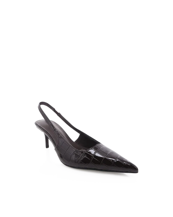 BILLINI Naveah Black Croc Heel