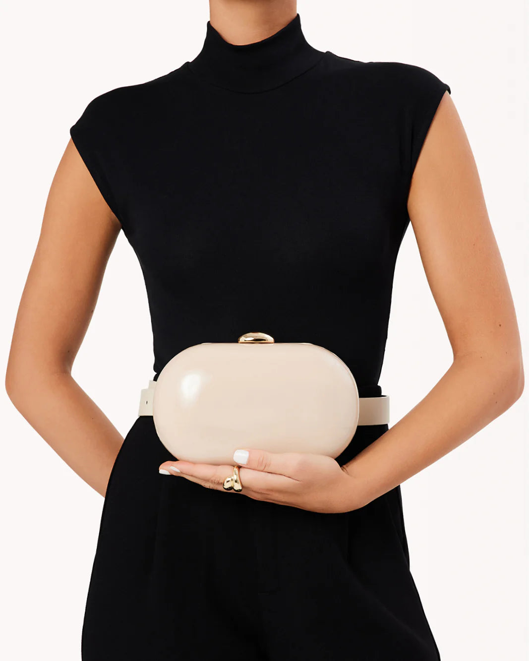 BILLINI Selena Clutch Bag - Latte Patent