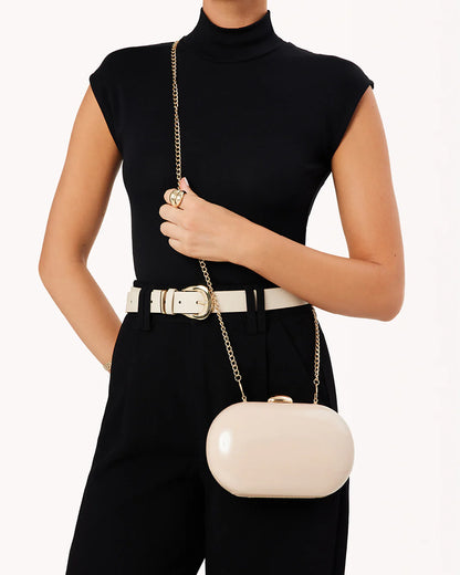 BILLINI Selena Clutch Bag - Latte Patent