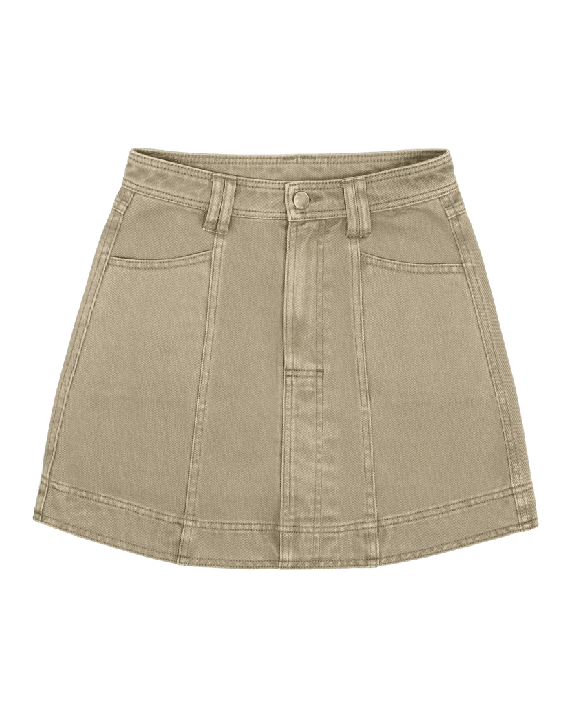 TWOFOLD Clare Denim Skirt - Olive Denim