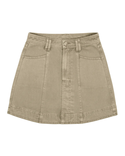 TWOFOLD Clare Denim Skirt - Olive Denim