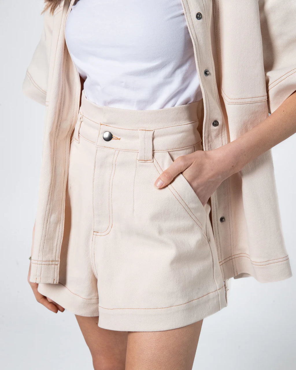 TWO FOLD Hunter Short - Ecru Denim