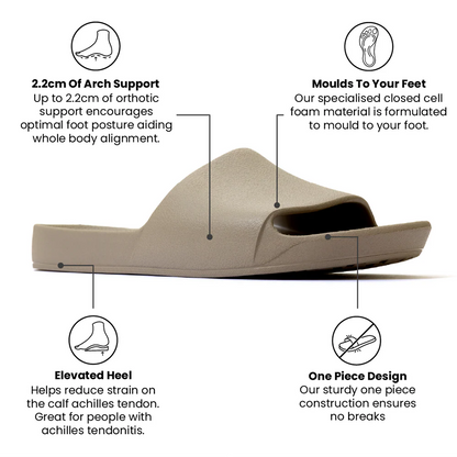 Taupe Arch Support Slides