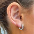 EVER - Trackside Silver Huggie Earrings