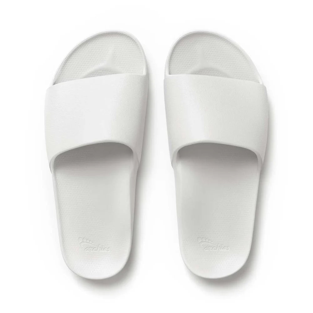 White Arch Support Slides