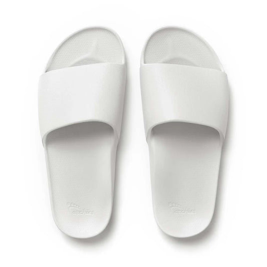 White Arch Support Slides