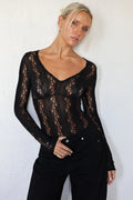 RAEF - Daphne Lace Bodysuit Black