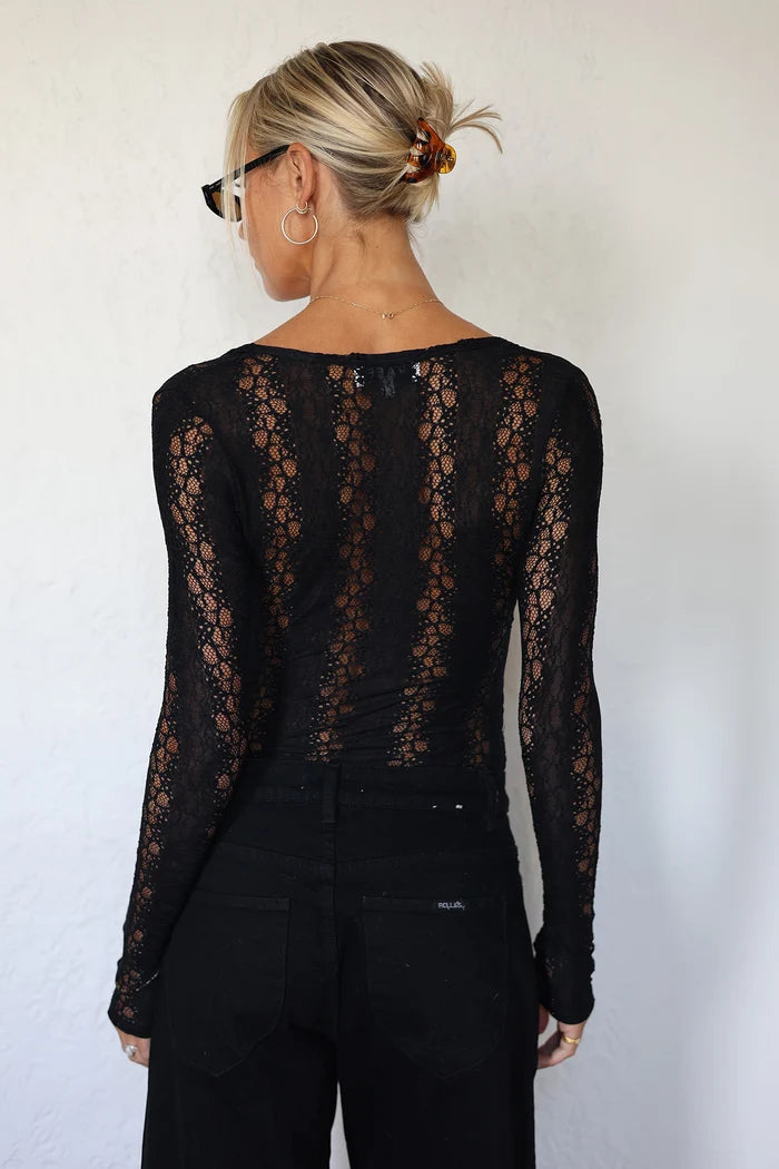 RAEF - Daphne Lace Bodysuit Black