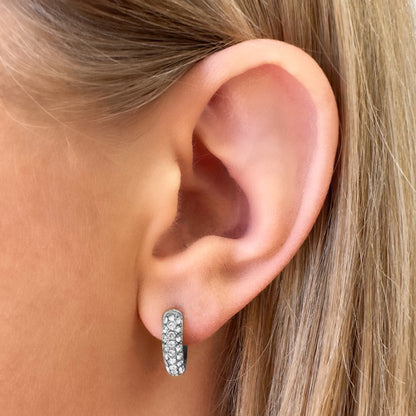 EVER Gravitate Silver Hoop Earrings