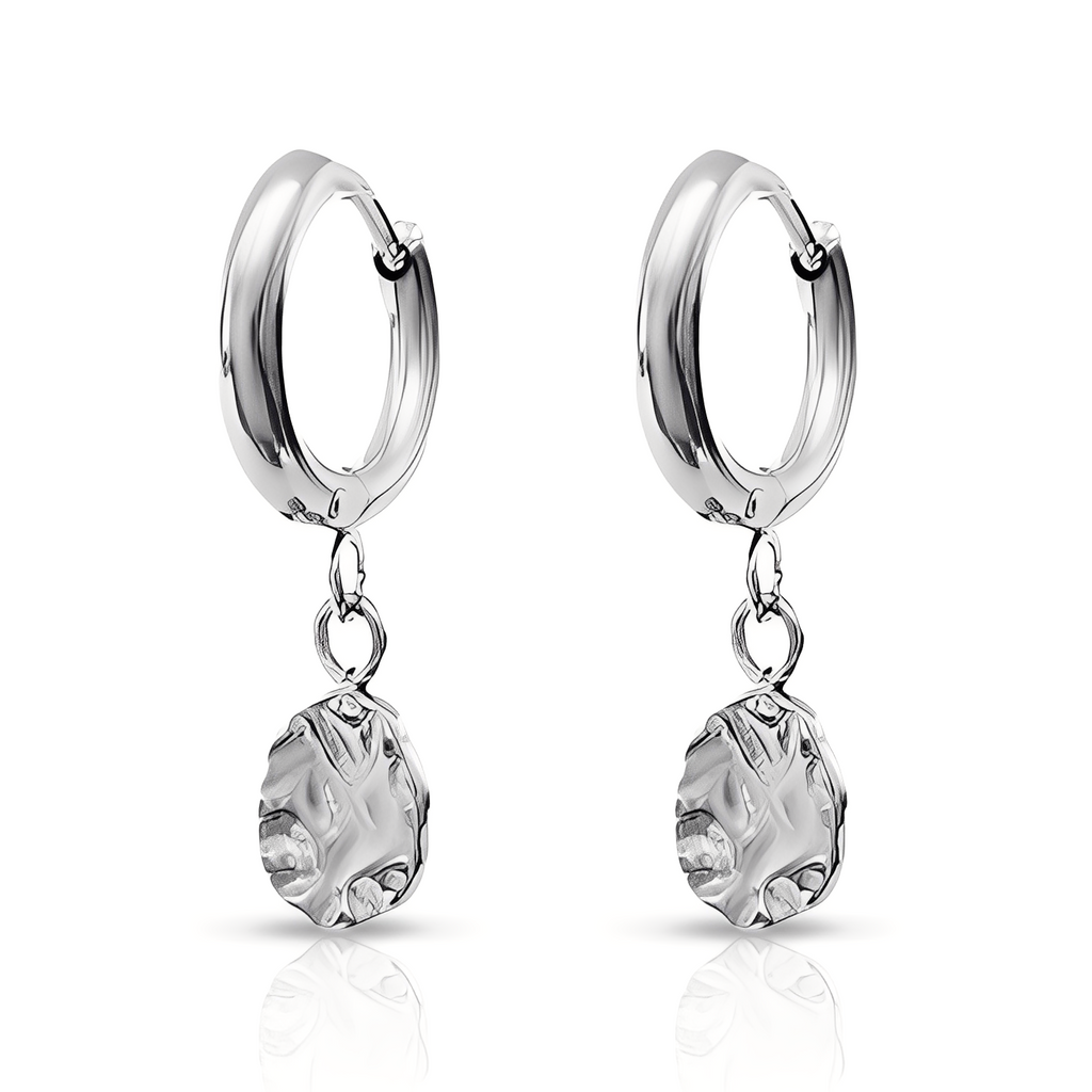 EVER Harmony Silver Huggie Earrings