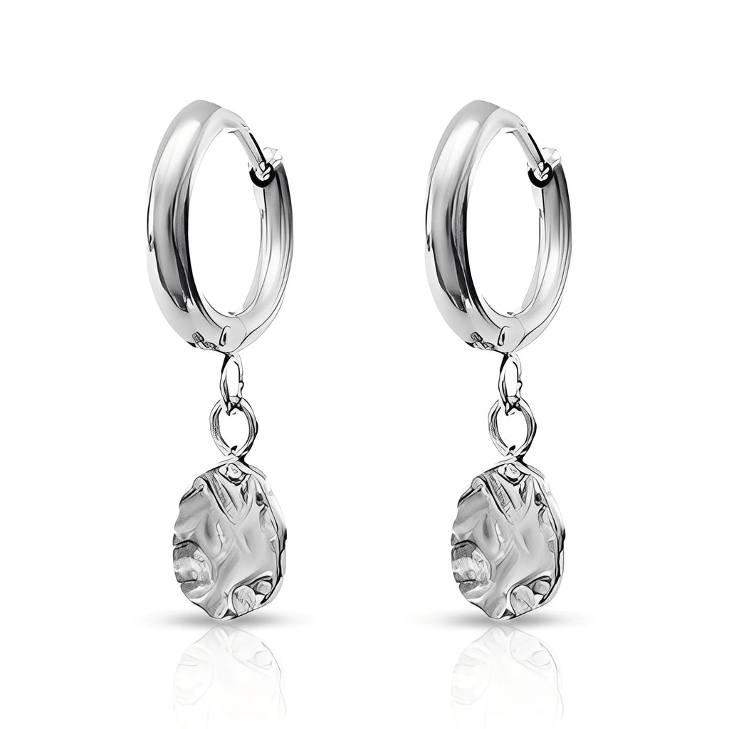 EVER Harmony Huggie Earrings Silver
