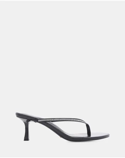 BILLINI Giona Heel - Black Shine Diamante