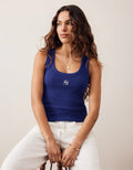 CERES - Zoe Contour rib scoop tank/BLUE