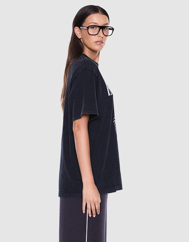 ENA PELLY - Ivy relaxed Tee - Vintage Black & EP Cheetah