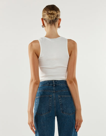 Madison The Label Blake Tank - White