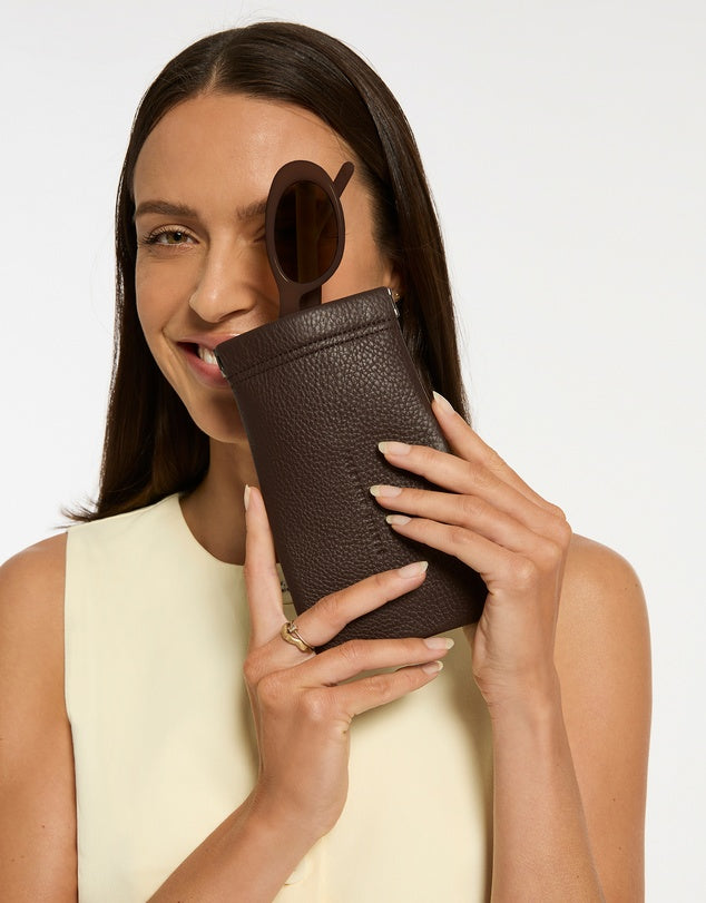 STATUS ANXIETY - Keepsake Sunglasses Case - Cocoa