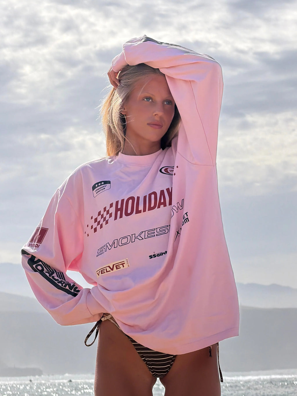 SŚAINT Signature Icon Moto Tee Pink