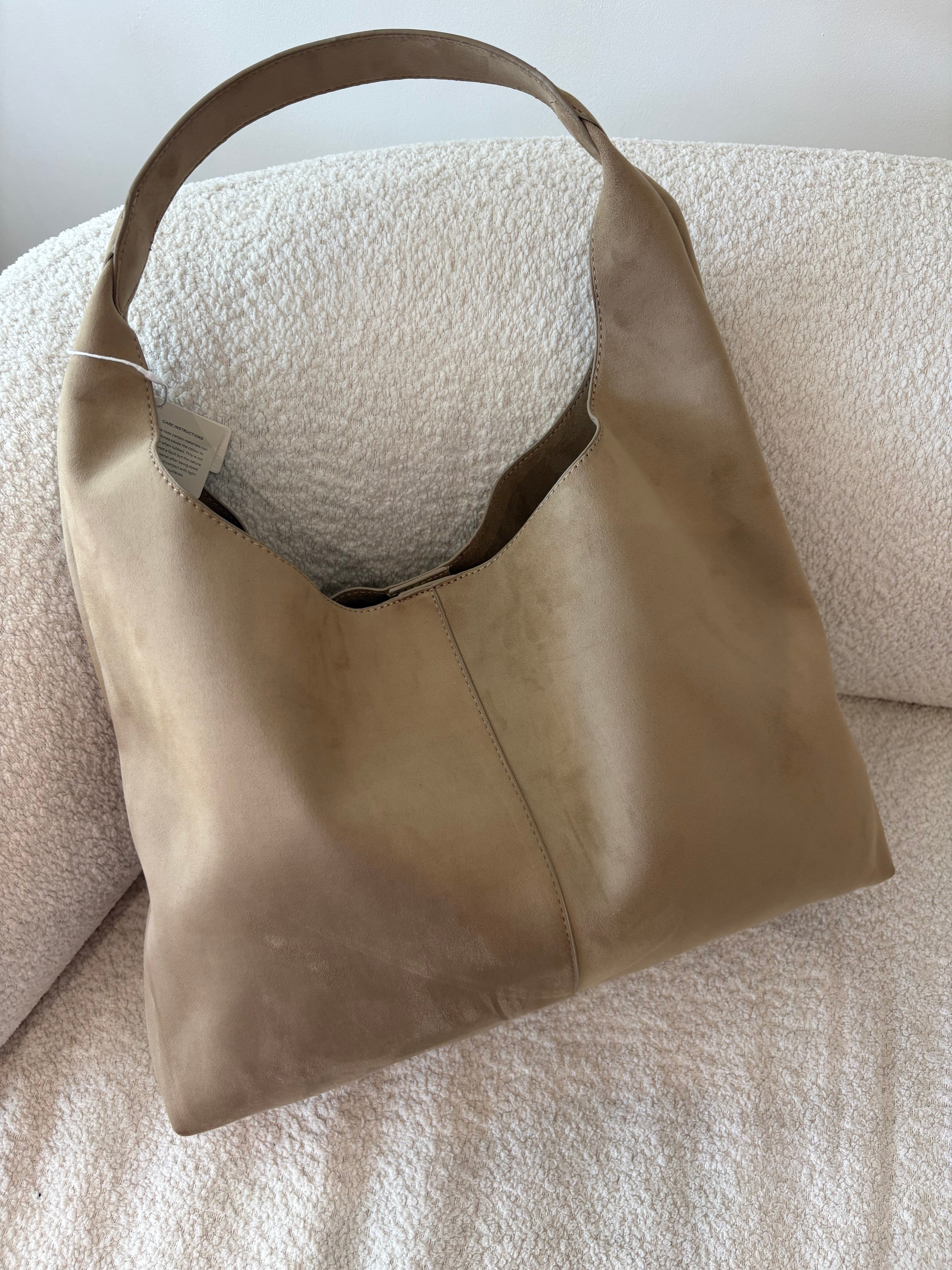 BILLINI Remi Shoulder Bag Stone Suede