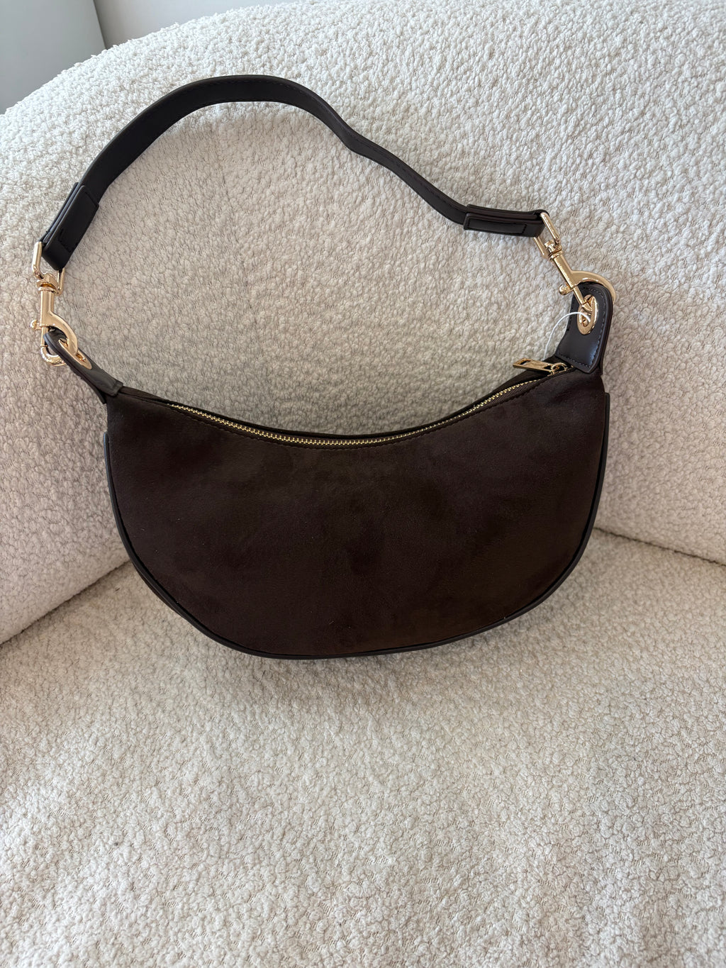 BILLINI Celeste Shoulder Bag Dark Cacao Suede