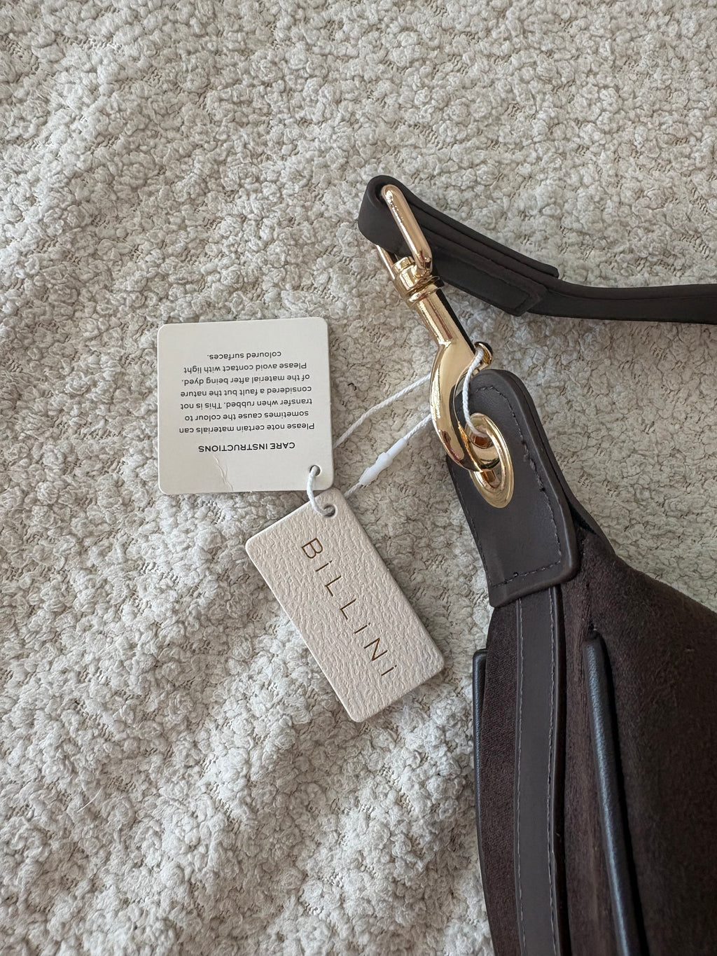 BILLINI Celeste Shoulder Bag Dark Cacao Suede
