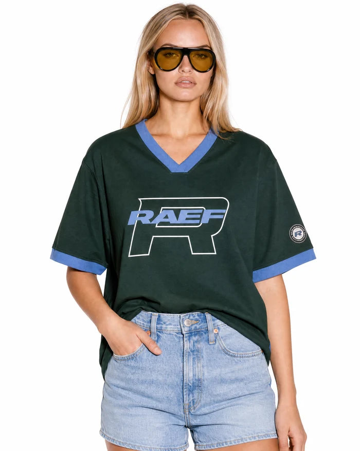 RAEF - Kya Wrap V Neck Tee - Pine
