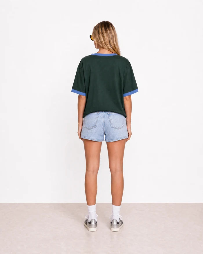 RAEF - Kya Wrap V Neck Tee - Pine