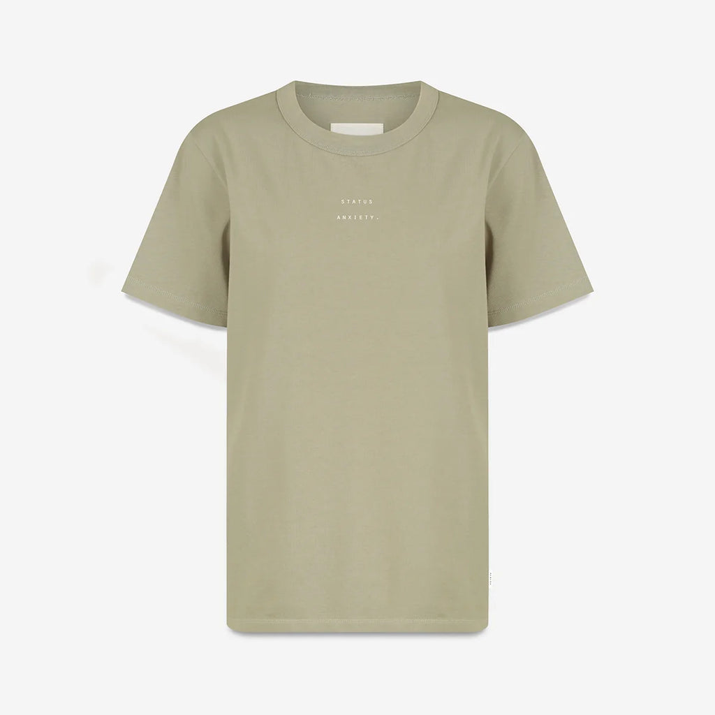 STATUS ANXIETY Feels Right Logo - Women's Tee / Washed Sage