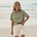 STATUS ANXIETY Feels Right Logo - Women's Tee / Washed Sage