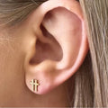 EVER - Swish Gold Stud Earrings