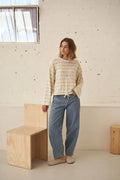 CERES - LEAH TAPERED BARREL JEAN/VINTAGE BLUE